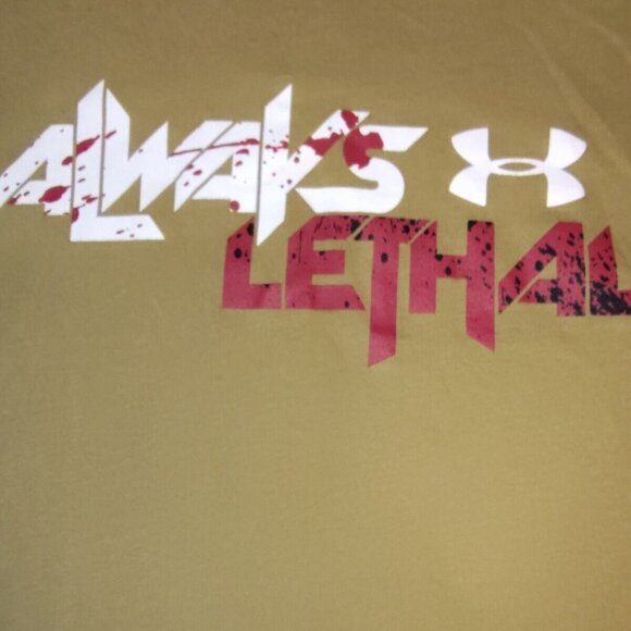 Under Armour Shirt Mens XL Black Always Lethal‎ Heatgear Loose Athletic Pullover - Picture 8 of 8